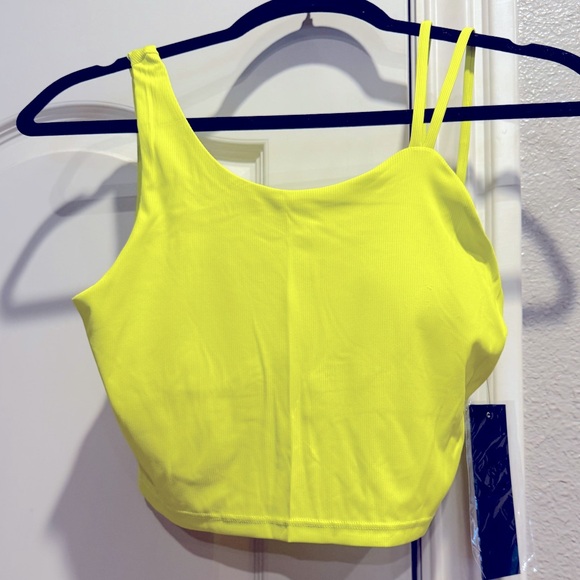 Mono B Tops - NWT Mono B ribbed bralette in highlighter yellow